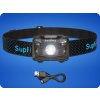LED nabíjateľná čelovka Supfire HL06, 3 módy + SOS + senzor, nabíjanie cez Micro-USB, 5W, 500lm, 300m