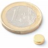 SOLLAU Neodymový magnet valec D 6x2 mm, Neodym, N42, pozlátený