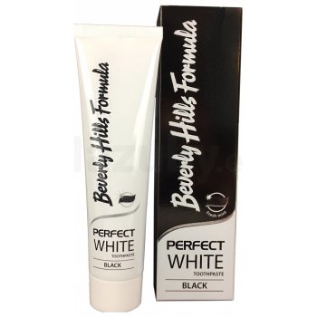 Beverly Hills Formula Perfect White Black bieliaca zubná pasta s aktívnym uhlím pre svieži dych príchuť Fresh Mint 100 ml