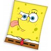 SMIEŠNA DEKA SPONGEBOB HRANATÉ NOHAVICE PREHOD / PRIKRÝVKA 130x170