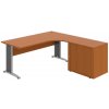 OFFICE PRO s.r.o. Kancelársky stôl pracovný, zostava ľavá - CE 1800 60 HR L, čerešňa