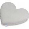 Dekoratívny vankúš v tvare srdca, sivý