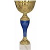 Pohár kovový zlato/modrý 24,5 cm