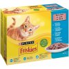 Friskies Cat kapsička losos, tuniak, treska a sardinky v šťave 12x85 g