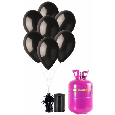 HeliumKing Hélium párty set s čiernymi balónikmi