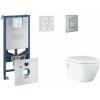 Grohe Rapid SLX Set predstenovej inštalácie, klozetu, dosky SoftClose a tlačidla Skate Cosmopolitan, kefovaná nerezová oceľ SANI11BB2109-GR