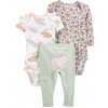 Carter's Set 3dielny body kr. rukáv body dl. rukáv legíny Green Bunny dievča LBB