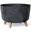 PROSPERPLAST Kvetináč GRACIA BETON EFFECT 39 cm antracit