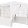 vidaXL Profesionálny párty stan+bočné steny 2,5x2,5 m, biely 90 g/m² 48518
