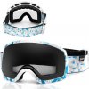 Spokey Lyžiarské okuliare Spokey RADIUM bielo modré SPO-926714