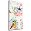 Vertikálny foto obraz na plátne Vtáky motýle ruže 50x100 cm