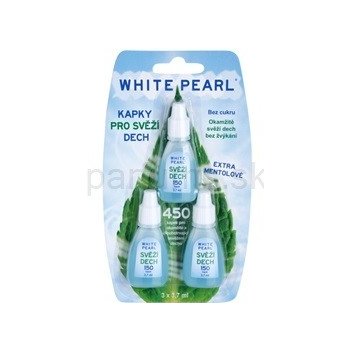 White Pearl Dental Care kvapky pre svieži dych (Without Sugar) 3 x 3,7 ml