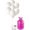 HeliumKing Hélium párty set s bielymi balónikmi 30 ks