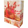 Darčeková taška malá vianočná sa trblietkami (0077A)