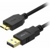 AlzaPower Core USB-A (M) to MicroUSB-B 3.2 Gen 1, 1 m – čierny APW-CBUAMUB3010B