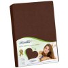 Bellatex Prostěradlo jersey - tmavě hnědá - 180x200 cm
