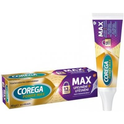 Corega Power Max Fixing + Sealing fixačný krém pre pevné a tesné nosenie zubnej náhrady 40 g unisex