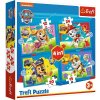 TREFL puzzle Labková patrola: Bežiace šteniatka 4 v 1 (12, 15, 20, 24 dielikov) 34628