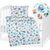 Bellatex Detské bavlnené posteľné prádlo – 90 x 135 cm, 45 x 60 cm – modré