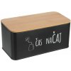 Orion Dóza Čas na čaj BLACK CZ, SK 20,3 × 10,3 × 9 cm, plech/bambus