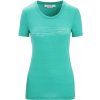 Icebreaker Women's Merino Tech Lite II Short Sleeve Tee Ski Stripes, Fresh 0A56IT733 dámské tričko XS