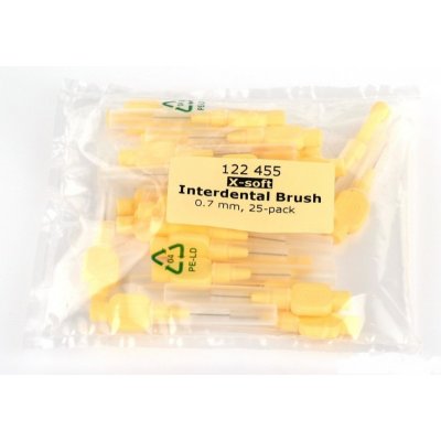 TePe Extra soft medzizubné kefky, 0,7 mm, pastelová žltá, 25 ks