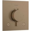 Hansgrohe Ecostat Comfort E - Termostatická batéria pod omietku, na 2 spotrebiče, kefovaný bronz - 33711140