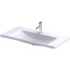Oristo Compact umývadlo 80x38 cm obdĺžnik umývadlo na nábytok biela UME-C-ET-80-92