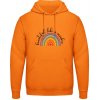 AWDis Hoodie Mikina - Dúha s nápisom - Beautiful like a rainbow - Orange Crush - M - Pánske