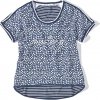 MUSTANG Dámske modro-biele tričko s krátkym rukávom CLEO XS