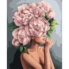 ZUTY Maľovanie podľa čísel - ŽENA S RUŽOVÝMI PIVONKAMI NA HLAVE Rámovanie: bez rámu a bez vypnutia plátna, Rozmer: 80x100 cm