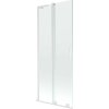 MEXEN/S - Velar L dvojkrídlová posuvná vaňová zástena 80 x 150, transparent, biela 896-080-003-01-20