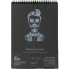 SM.LT Skicár čierny Black sketch pad A4, 30 listov, 165g/m2