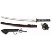 Meč katana Tole 10 72,5 cm s puzdrom - čierny-červený