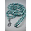 CordyDog Vodítko klasik (paracord) tyrkysovo-šedé 1,8m/8mm