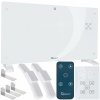 Biely sklenený konvektor s LCD, diaľkovým ovládaním a WiFi 2500W (1) (Geko G80446)
