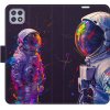 Flipové puzdro iSaprio - Neon Astronaut 02 - Samsung Galaxy A22 5G