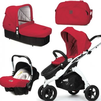 Casualplay Kudu 3 bílý autosedačka Baby 0plus vanička Cot a Bag Raspberry 2015