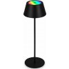 Brilo - LED RGB nabíjateľná dotyková stolná lampa KIKI LED/2,6W/5V IP44 2600 mAh čierna 7466015 + záruka 3 roky zadarmo