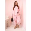 Women's set sweatshirt + pants Punto - dark powder pink ružová One size Kesi Włoski 5907302242723