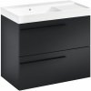 Laufen Ardo Skříňka s umyvadlem 80 cm, L, černá mat, madlo černá mat ARDO80LCMC 1 set