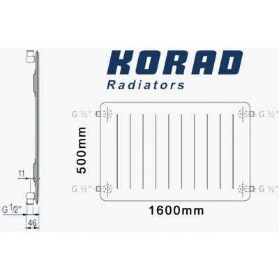 Korad Radiators 10K 500 x 1600 mm