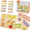 Viga Toys VIGA Drevená sada puzzle Zhoduj čísla Montessori puzzle