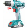 Aku vŕtačka TOTAL-TOOLS Vŕtací skrutkovač aku, 2x2000mAh, 20V Li-Ion, v taške, sada 47ks, rýchlonabíjačka (TDLI2002E)