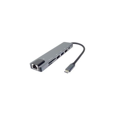 PremiumCord Adaptér USB-C na HDMI + USB3.0 + USB2.0 + PD + SD/TF + RJ45 ku31dock16