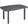 Plastový stôl Hawai Faro - oválny, antracit