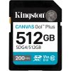 Kingston Canvas Go Plus/SDXC/512GB/UHS-I U3 / Class 10 SDG4/512GB
