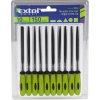 Pilníky ihlové s plastovou rukoväťou, sada 10ks, 150mm, EXTOL CRAFT