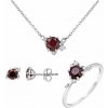 Eppi Cluster set šperkov s českými granátmi a diamantmi Odette C47918