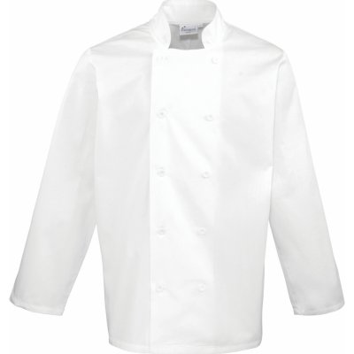 Premier Workwear Kuchárska bunda s dlhým rukávom PR657 White